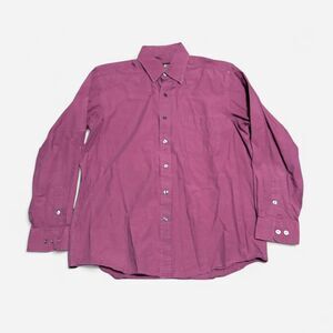 Club room purple and black checkered XXL size button up long sleeve shirt